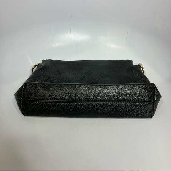 Valentina black pebbled leather bag with no strap small size - Picture 2 of 9